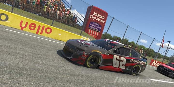 PerryeSports's tweet photo. @FlyinBryanP brought this #RentAWreck home 5th in the @APRSeries race at North Wilkesboro.
This track is crazy fun and @NASCAR should really do something to bring it back. The sport would benfit big time.
#SaturdayNightSimRacing #iRacing @savethespeedway #NASCAR https://t.co/Pz0ttU165l