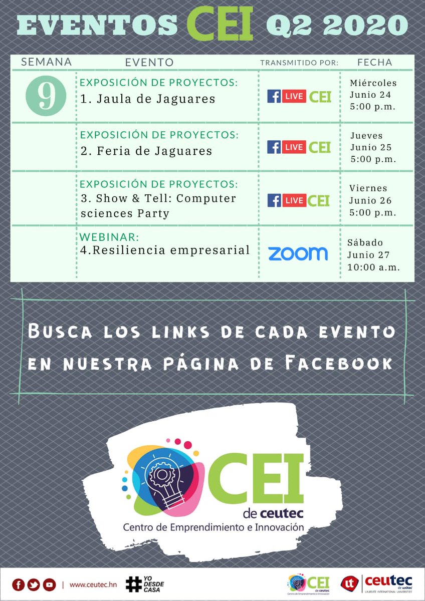 DaxMarcell's tweet photo. Los invitamos a todos los eventos virtuales que tenemos en el CEI @Ceutec_hn de campus SPS. Ya tuvimos los primeros dos y fueron un éxito. #Cei #CeutecSps https://t.co/Mx3dLBIJJE