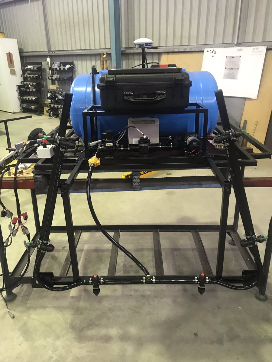 AndrewUphill's tweet photo. Bit of #agtech Sunday fun. Finishing the wiring, setup the CFX-750 & Field-IQ, testing tomorrow then onto #thingc for some paddock work. #Autonomoussprayer good time to be in Ag. https://t.co/yPkMCD0gbx