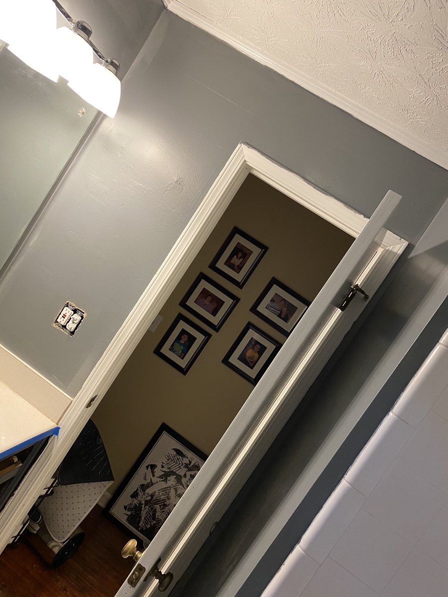 Well did a final touch up on the walls then to trim and put shit back together and hopefully get the hardware and finish up the cabinets. Be sure that missing spots and drips will be a 5 year battle that sounds constructive and fun. Because I’m 50 years old. Toilet tank removal?