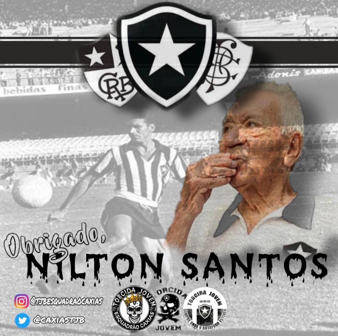 Hoje é um dia muito especial dia do nosso ídolo, Nilton Santos o jogador que mais representou o Botafogo. A enciclopédia do do futebol, obrigada por tudo 🏴‍☠️