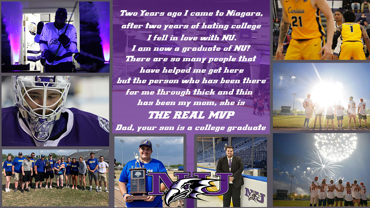 DanRicheal's tweet photo. I have been working towards this day for over four years and it is finally here, I am officially a college graduate. I'd like to thank @KBarker_NU @pmphd23 @philip_szweda @JaredHalt I wouldn't of been able to get here without the opportunies you gave me! Thank you @NiagaraUniv https://t.co/mrGDllIJ7t