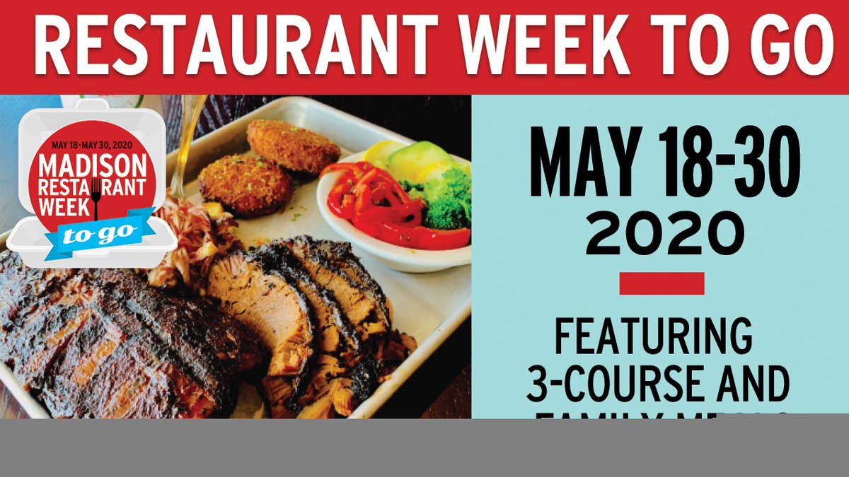 MayorOfMadison's tweet photo. Madison Restaurant Week returns next week with a special #RWMadisonToGo edition. If you can help support our local businesses, they need it now more than ever. For two weeks special three-course and family-style menus will be offered. Details:
https://t.co/W6GDj76yrF https://t.co/2BFfJFuRvZ
