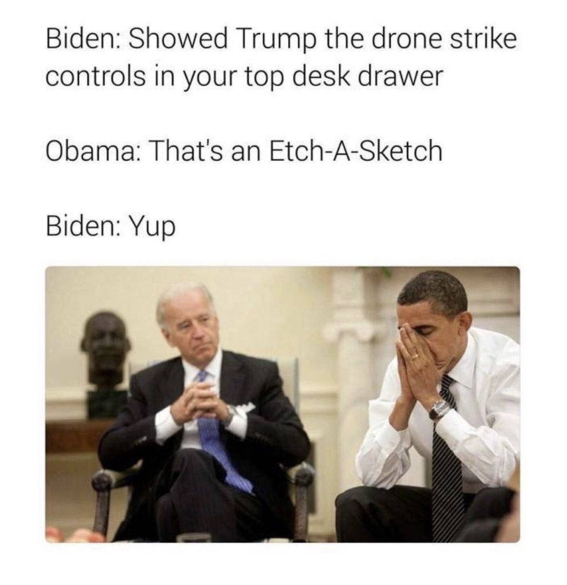 LVdoesitall's tweet photo. For your daily dose of Obama/Biden bromance... #GoJoe #RealPresident #RealVP #BidenForPresident2020 https://t.co/VtqLMLfIXq