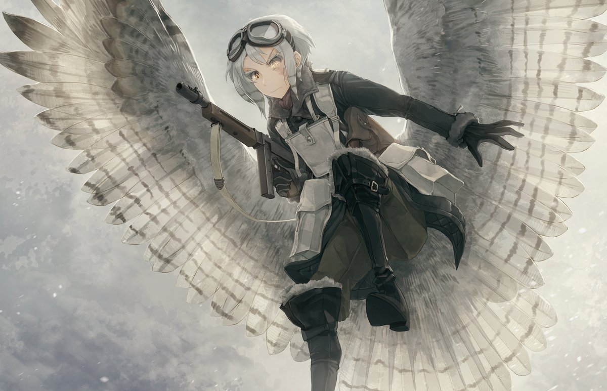 戦うオオタカちゃん Kome 夜光雲のサリッサ 単行本第7巻 9月13日発売ですのイラスト