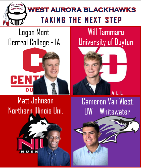 WABlackhawkFB's tweet photo. Today’s #SaturdaysAreForCollege is dedicated to our graduating Blackhawks who are taking the next step and continuing their football careers at the collegiate level! Thank you for your dedication to West Aurora Football and leaving your legacy! #DBD #BlackhawkFamily https://t.co/4YYP6iAvRE