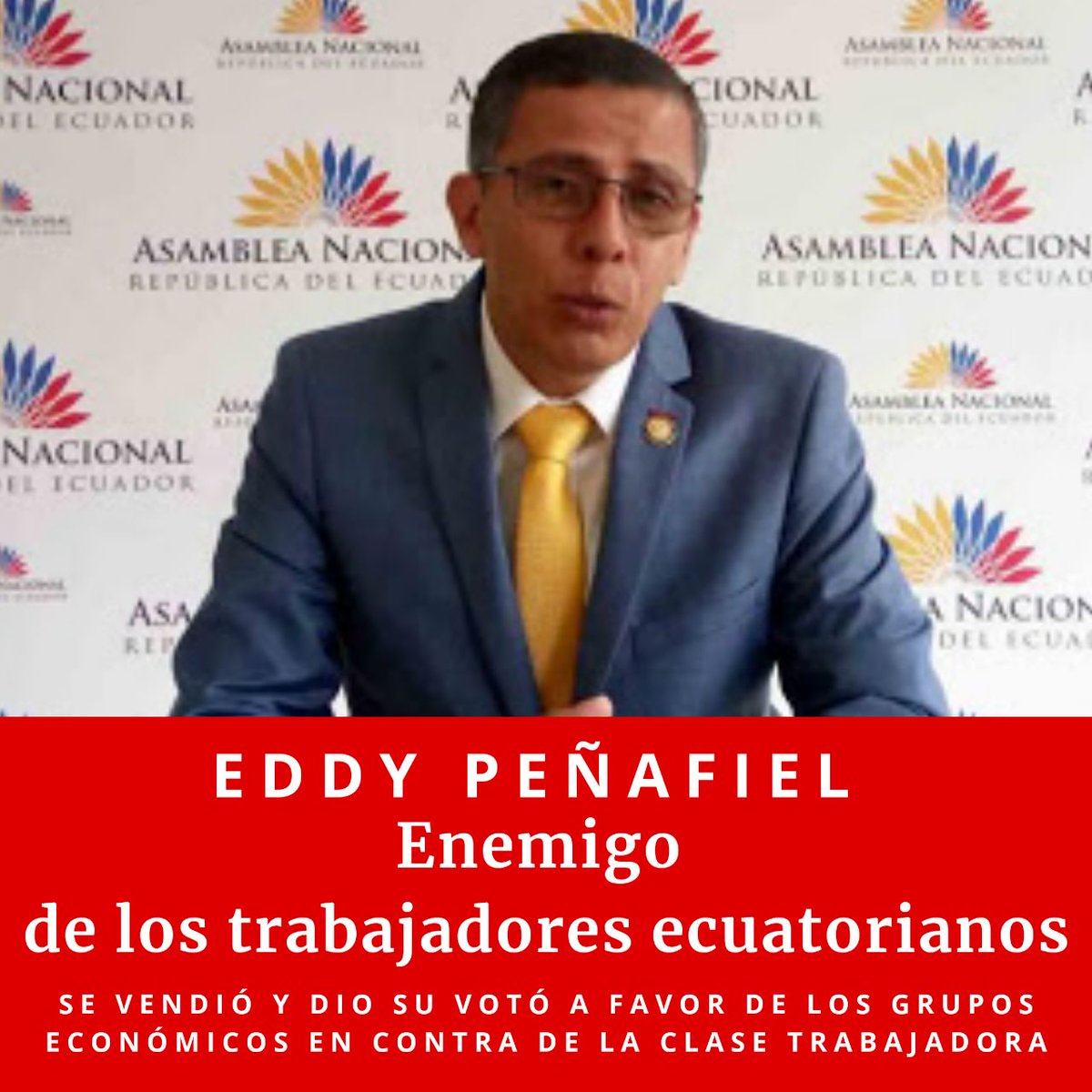 Seve_Sharupi's tweet photo. Traición!!
Asambleísta @PenafielEddy de @PKnacional18 único miembro del bloque que no acata resolución de las bases y apoya #LeyDeFinanzasPublicas y #LeyApoyoHumanitario.

Hay otras personas involucradas del PK en esta traición? 
Hay que  investigar ... https://t.co/ljv9QckdFw