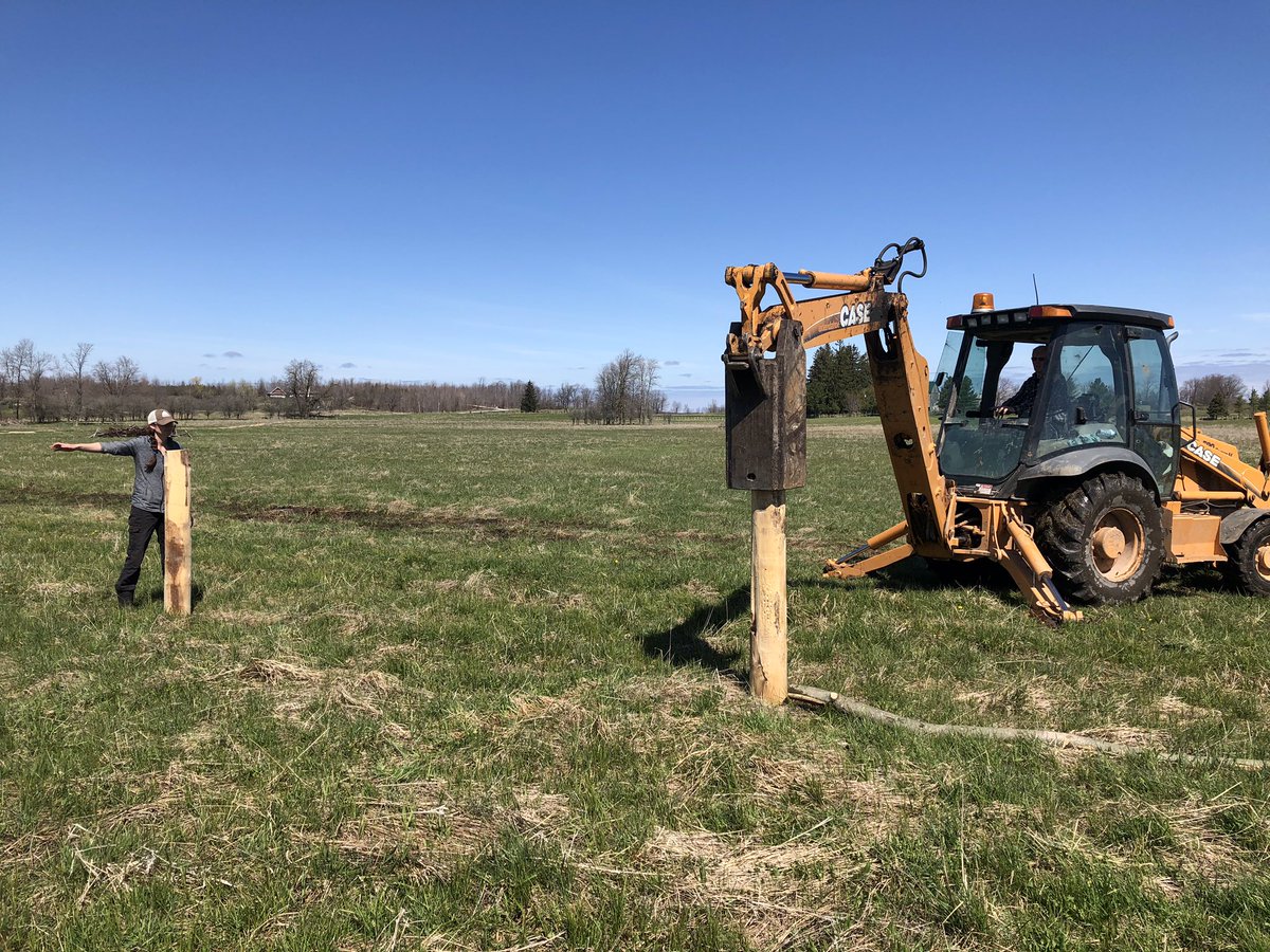 ScottJBester's tweet photo. May long weekend....fencing of course! Great crew. Social distancing 16β6β. #farmingfromscratch. #sheep365 https://t.co/pPxs8H5sAL