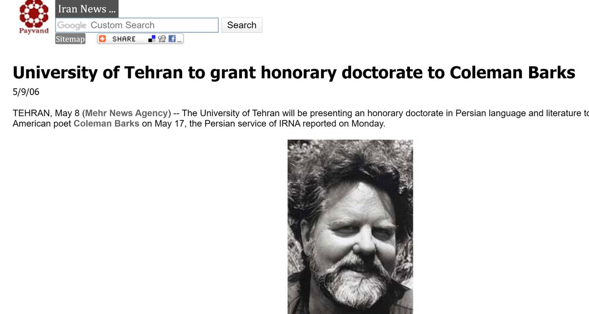 Remember when I said he has no formal qualification? Scratch that, he was actually given an honorary doctorate by the University of Tehran (Iran's premier university) for all of his... scholarship... right. With friends like this, who needs enemies!