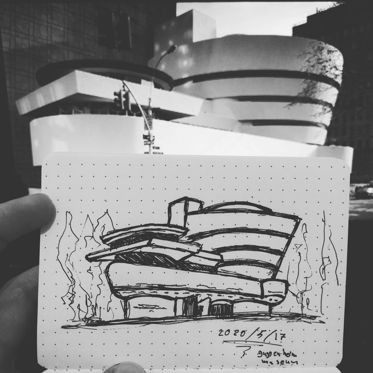 HosamBaghdadi's tweet photo. Daily sketch 03, ink on paper ✏️📃
محاولة لرسم سكتش معماري بشكل يومي، اليوم الثالث...
.
.
.
.
.
#sketchbook #monoart #guggenheim #monochromatic #monochrome #fsmvü #fsmvu #architectursketch #interiordesignsketch #mimarlık #عمارة #هندسةمعمارية #رسم_معماري #رسم #سكتش #تركيا #اسطنبول https://t.co/VUsDiS4htJ