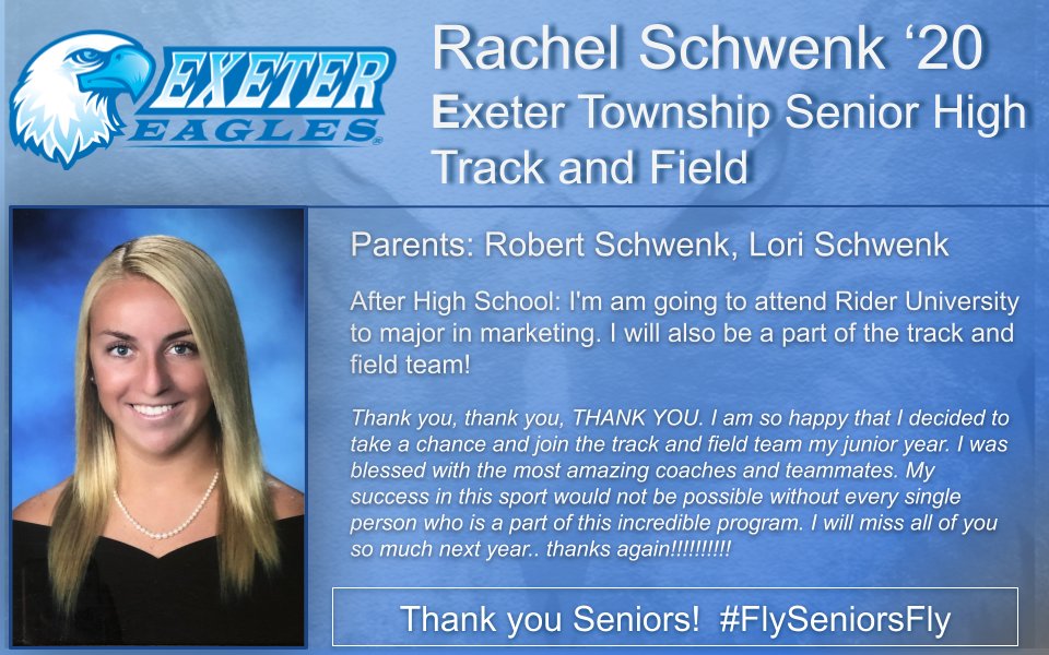 Exeter Township SD on Twitter "It's Senior Night for our Track and