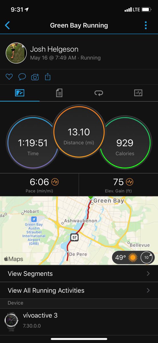 PrebleCC's tweet photo. Results from today’s Preble CC virtual runs:
1/2 Marathon - Josh Helgeson 1:19.51 at 6:06 pace! 
Coach McMahon 1:23.22 at 6:22 pace
10k - Michael Kreuser 37:09 at 5:57 pace 
5k - Aaron Paris 17:08 at 5:31 pace while on grass at Preble Park
Ethan Raye ran 4.7 miles at 5:59 pace https://t.co/FIjxvHGC7I
