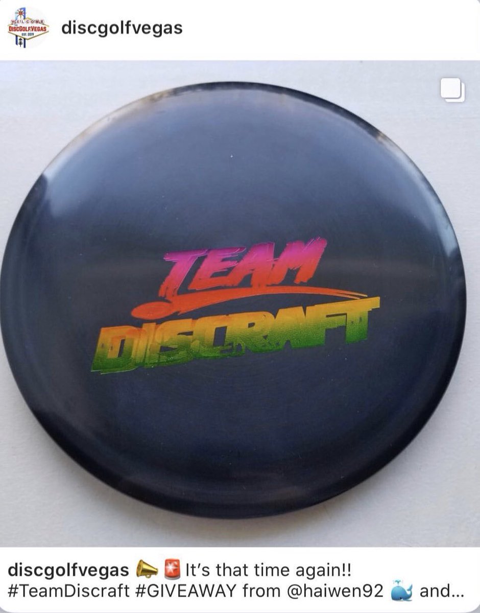 BabyShamu92's tweet photo. Giveaway time!!!! We do monthly giveaways ⛳️💯 go check it out on Instagram: discgolfvegas for the instructions. Good luck to all 🤩 @DiscraftDG @Paul_McBeth @Brodiesmith21  #giveaway #discraft #discraftunderground #discgolf https://t.co/CVxAsXCWlW
