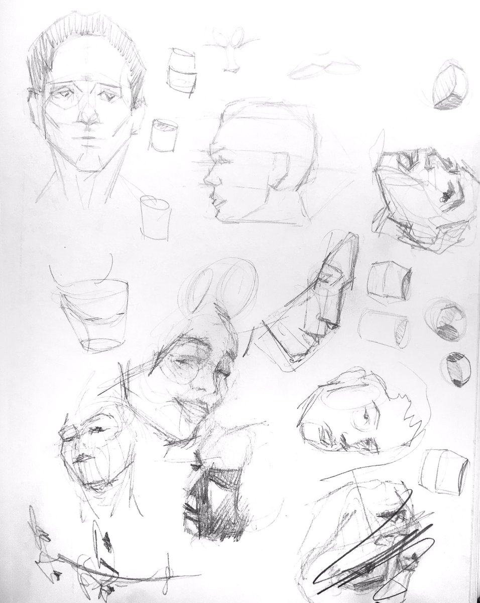 VonBkln's tweet photo. “Artistic Portrait with Watercolors -Ale Casanova” Domestika course #domestika #headstudies #planesofthehead #practice https://t.co/X5xJHuQcPU