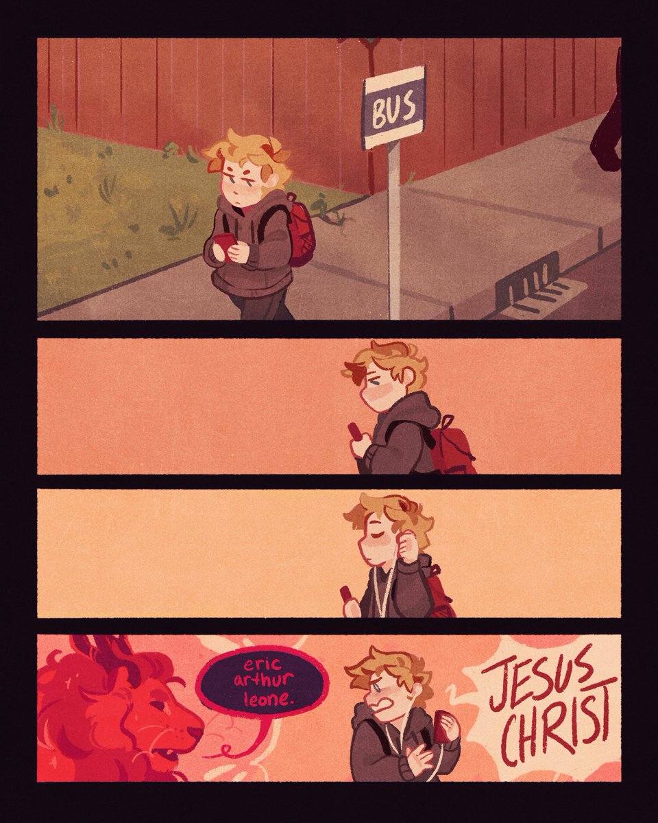 (part 1/2) a lil comic for my boy and his lion 