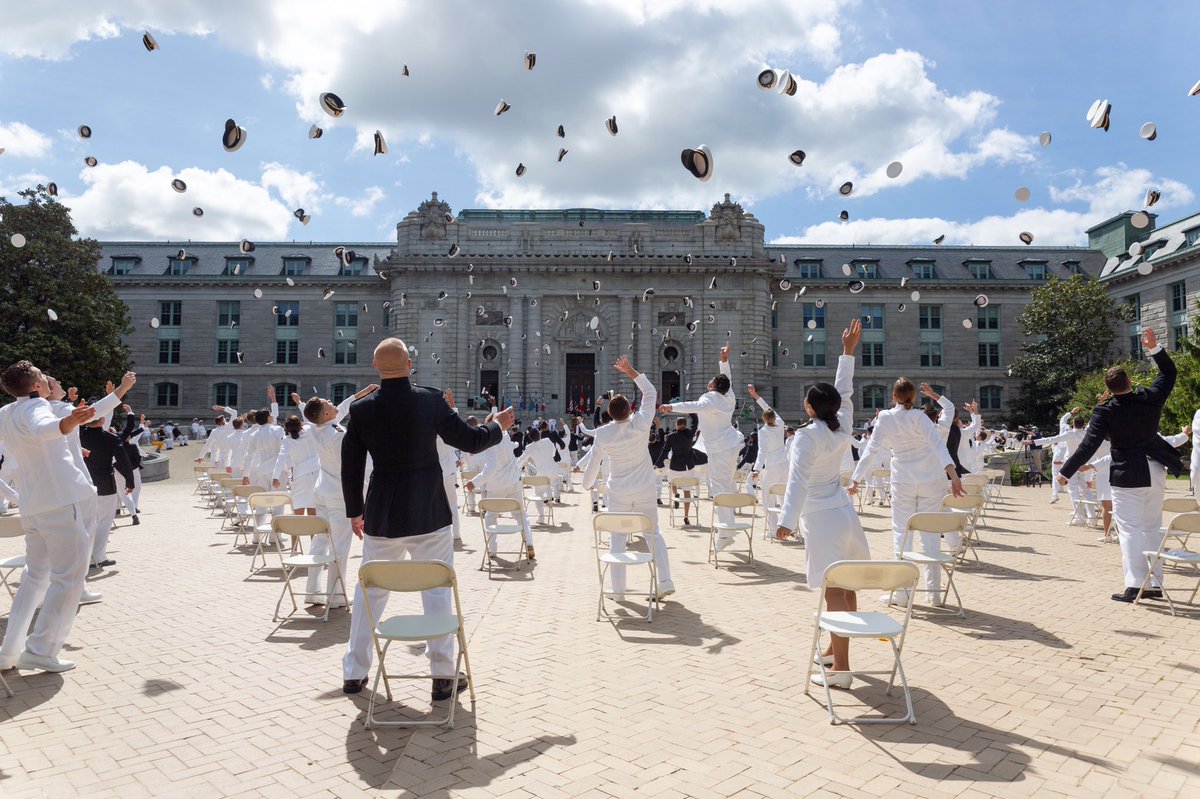 NavalAcademy's tweet photo. Today was the third of five smaller, socially distanced swearing-in events for the #ClassOf2020!

Congratulations, #USNA2020 https://t.co/6K97yRCDM5