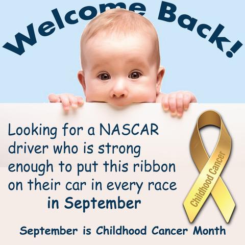 Welcome Back! <a href="/NASCAR/">NASCAR</a> <a href="/TooToughToTame/">Darlington Raceway</a> #TheRealHeroes400. Would love 2C drivers #StepUp #ForTheKids in September. #ChildhoodCancerAwareness <a href="/MartinTruex_Jr/">Martin Truex Jr.</a> <a href="/SherryPollex/">Sherry Pollex</a> <a href="/HBurtonRacing/">Harrison Burton</a> <a href="/TyGibbs_/">Ty Gibbs</a> <a href="/ToyotaRacing/">Toyota Racing</a> <a href="/JRMotorsports/">JR Motorsports</a> <a href="/JoeBaber1/">Joe Baber</a>