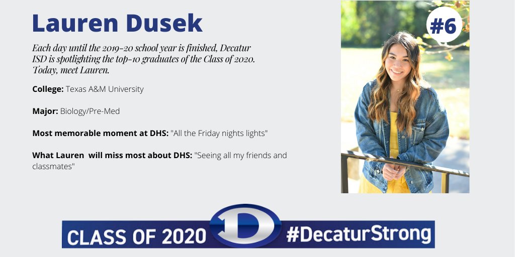 decaturisd's tweet photo. #DecaturStrong #DHS2020 #DISDTop10 https://t.co/UmsKeNsCaa