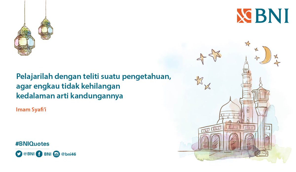 BNI's tweet photo. Selamat pagi! Selamat menikmati akhir pekan ya, Tweeps 🙂 #BNIQuotes https://t.co/Fmw8Wo01cS