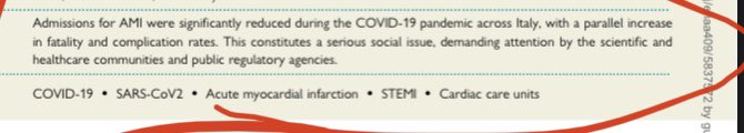 IMPORTANT: knowing that nearly half of AMI “disappeared” during #COVID19 is not news, but x3 mortality among those who made the hospital is indeed very disturbing <a href="/ehj_ed/">EHJ Editor-in-Chief</a> <a href="/escardio/">European Society of Cardiology</a> <a href="/gopedernera/">Gustavo O. Pedernera, MD</a> <a href="/ferbotto/">Fernando Botto, MD, MSc</a> <a href="/mmamas1973/">Mamas A. Mamas</a> <a href="/GreggWStone/">Gregg W. Stone MD</a> <a href="/DavidLBrownMD/">Less-Is-More Cardiologist</a> <a href="/SVRaoMD/">Sunil V. Rao</a> <a href="/DocSavageTJU/">Michael Savage</a> <a href="/ICBAonline/">ICBA Instituto Cardiovascular</a>
