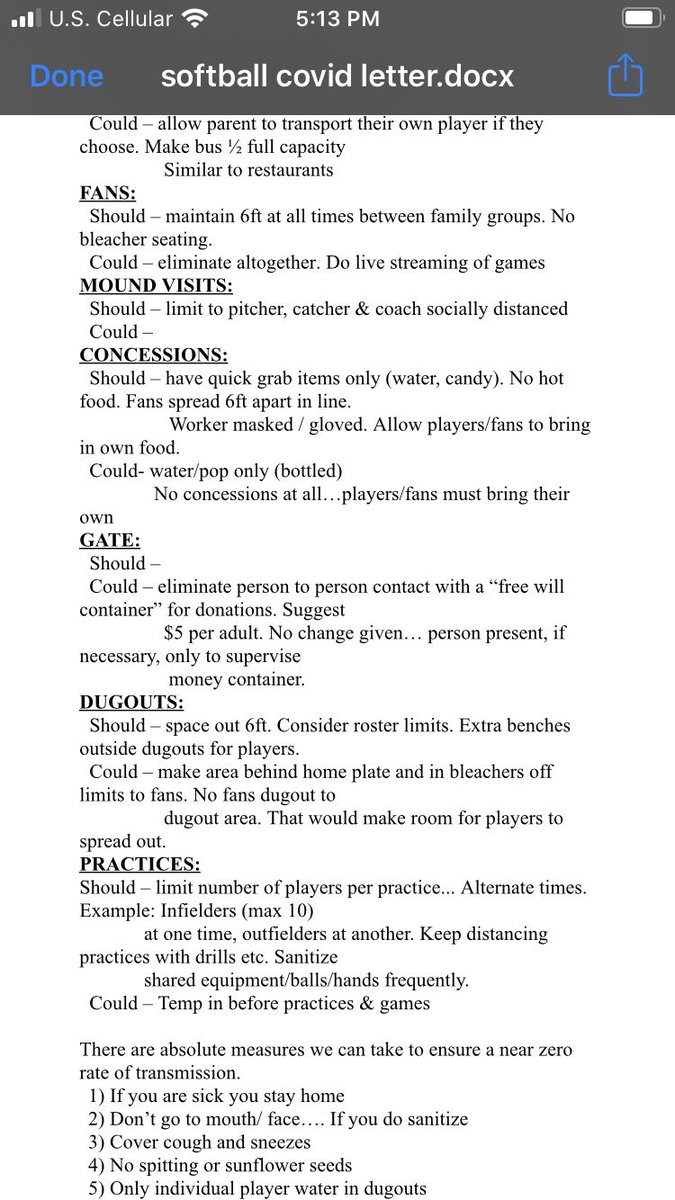 KeithMurphy's tweet photo. As @IAGovernor considers clearing way for *possibility of summer high school sports, one COVID-19 front lines ER doctor, who is also a varsity softball coach, sends @IHSAA and @IGHSAU his Should and Could recommendations. 

It’s one man’s opinion, and he is in favor of games. https://t.co/W6Gc4E9h5v