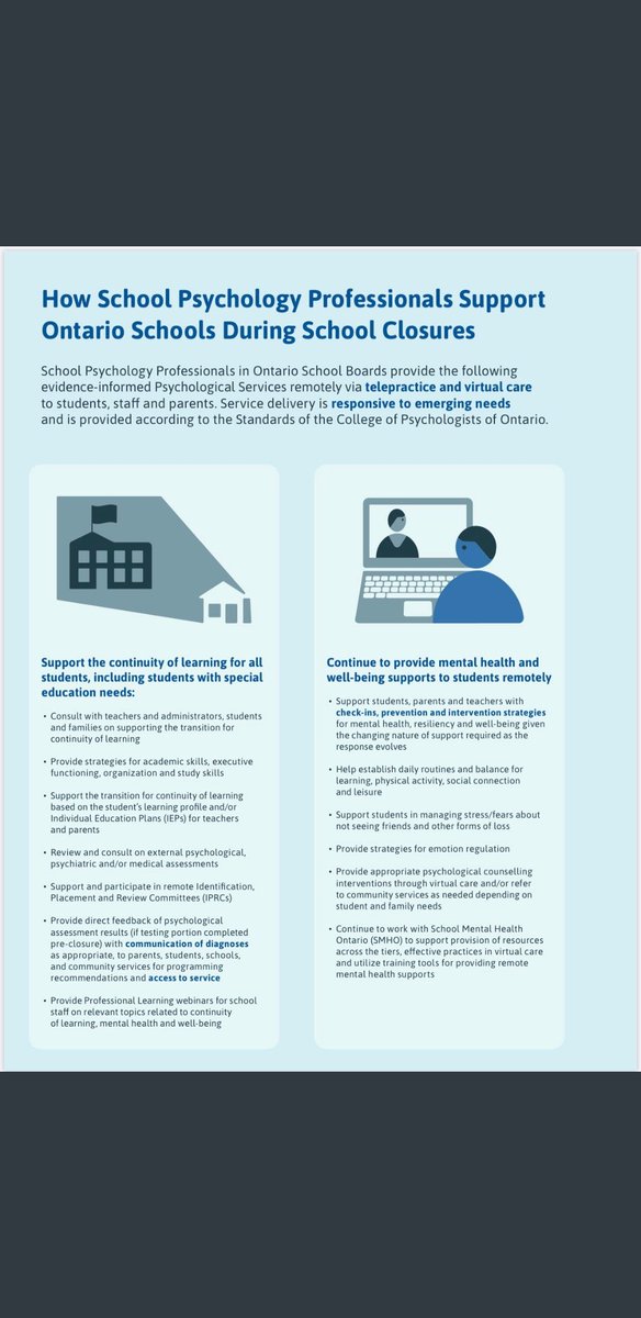 TDSB_Psych's tweet photo. @TDSB_Psych, along with other school psych staff across Ontario, have been doing a lot to help support students, parents and teachers during school closures. @OPA_PHC @tdsb #schoolpsychology #sciencepractitioner https://t.co/efrzTEHTyq
