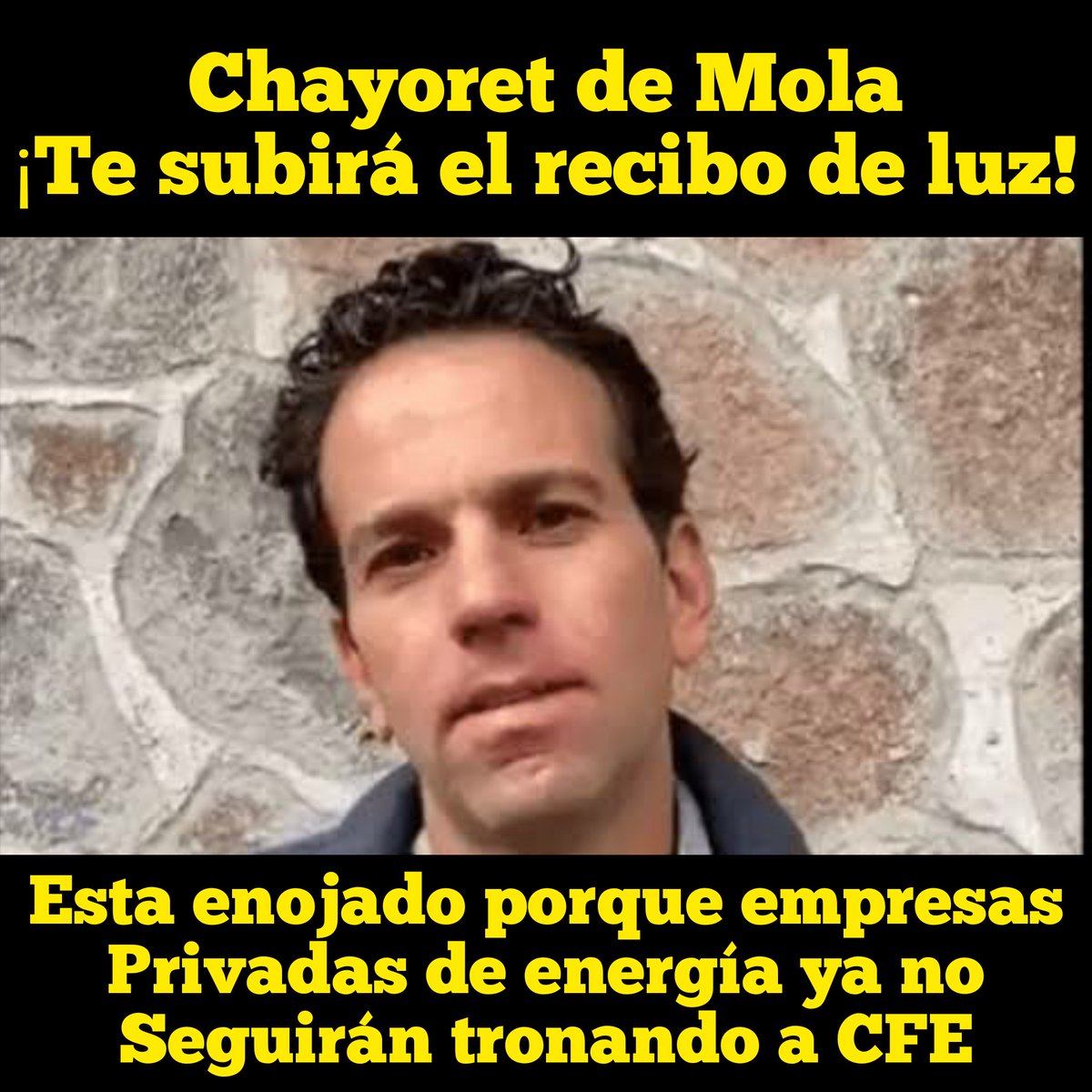 dontriana's tweet photo. Pobre #Chayoret de Mola @CarlosLoret, esta enojado por la Luz https://t.co/4W3sWbynAB