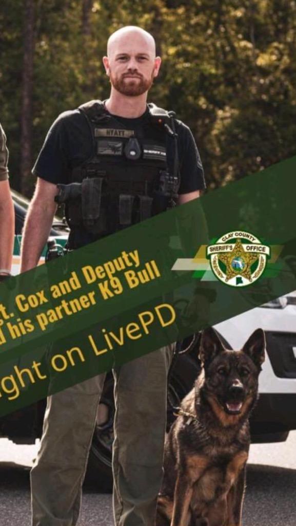 LivePD is now a family affair!!  Check out my wife's cousin Dep. Hyatt and K9 Bull tonight!! I was told I was still her favorite but Dep. Hyatt was a close second. <a href="/LivePDNation/">Benny</a>