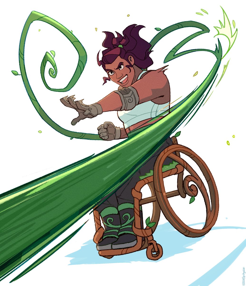 pidgebbi's tweet photo. a druid determined to make the world a greener place and maybe punch a few baddies along the way ✊🌱 https://t.co/dOW0Ob2DD7