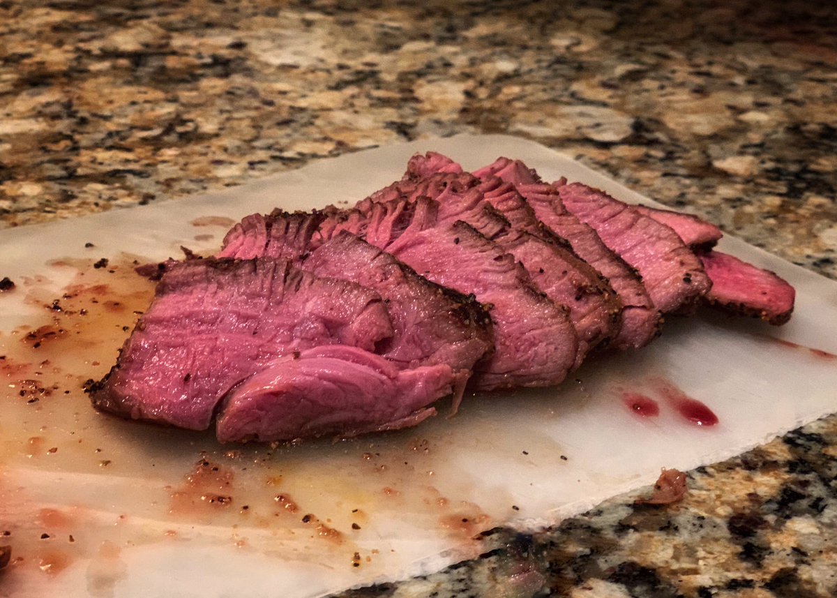 wstrbbq's tweet photo. Switching gears this weekend....first try with ostrich! Tenderloin and fan meat.  125 degrees in the @AnovaCulinary sous vide and then marked up on the grill with @GrillGrate. Some of the most delicious and tender meat I’ve ever eaten! https://t.co/1ThPMswVK3