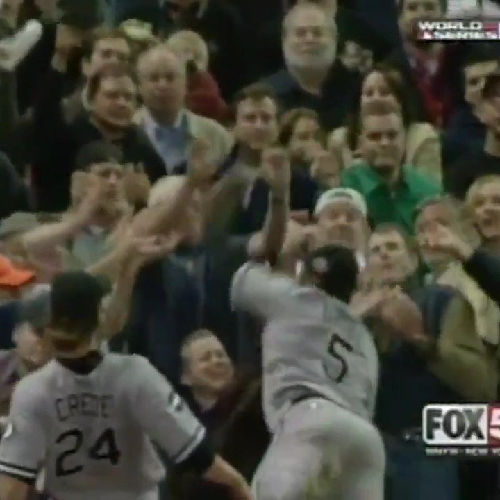 Happy birthday Juan Uribe. I think of Juan Uribe, I think of this catch in the World Series: 