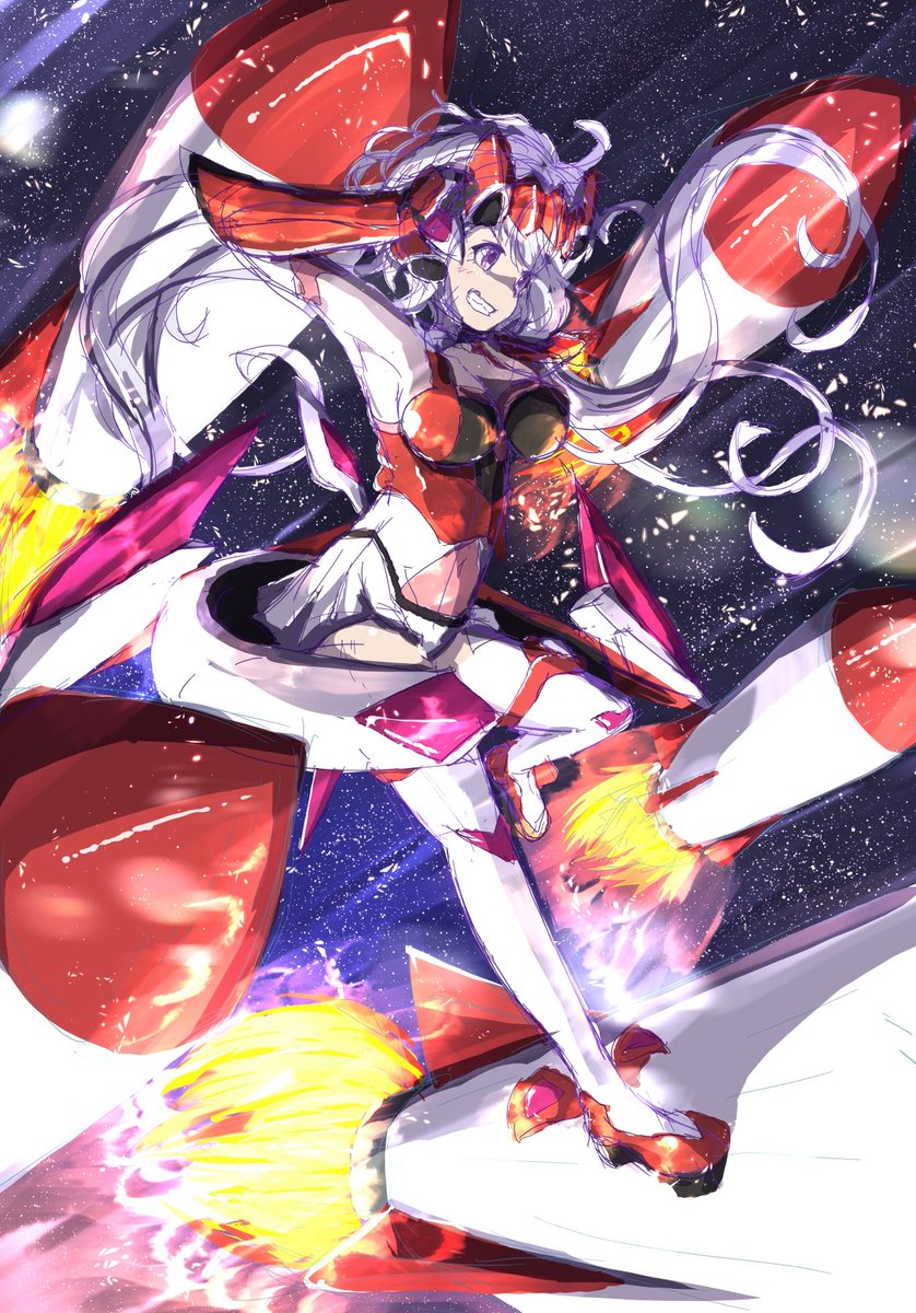 雪音クリス 「#絵晒したらみんながブァァァってRTしてくれてブァァァってフォロワーがブァァァっ」|しゅまし🔶FANBOX稼働中🔶＠サークル:きまま式のイラスト