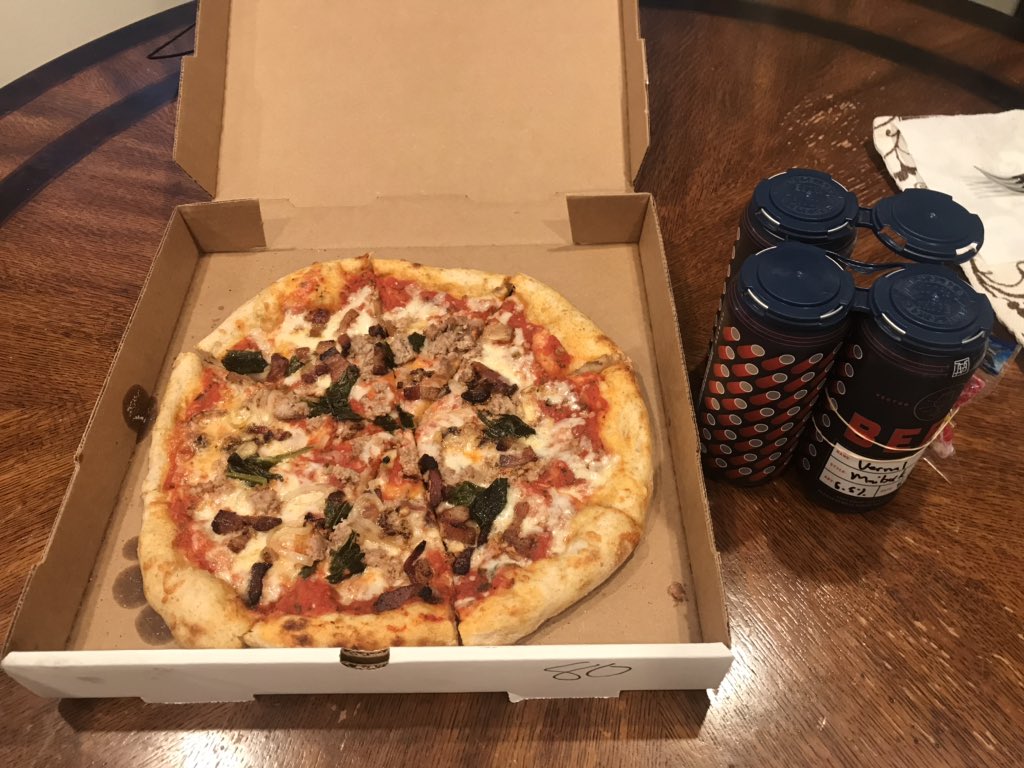 GGrabow's tweet photo. Been waiting months for @VectorBrewing to open so we can try their beers and pizza.  Both are fantastic and I’m hooked!  Awesome to have a micro brewery just blocks away from my house. https://t.co/aSoBYIgB9S