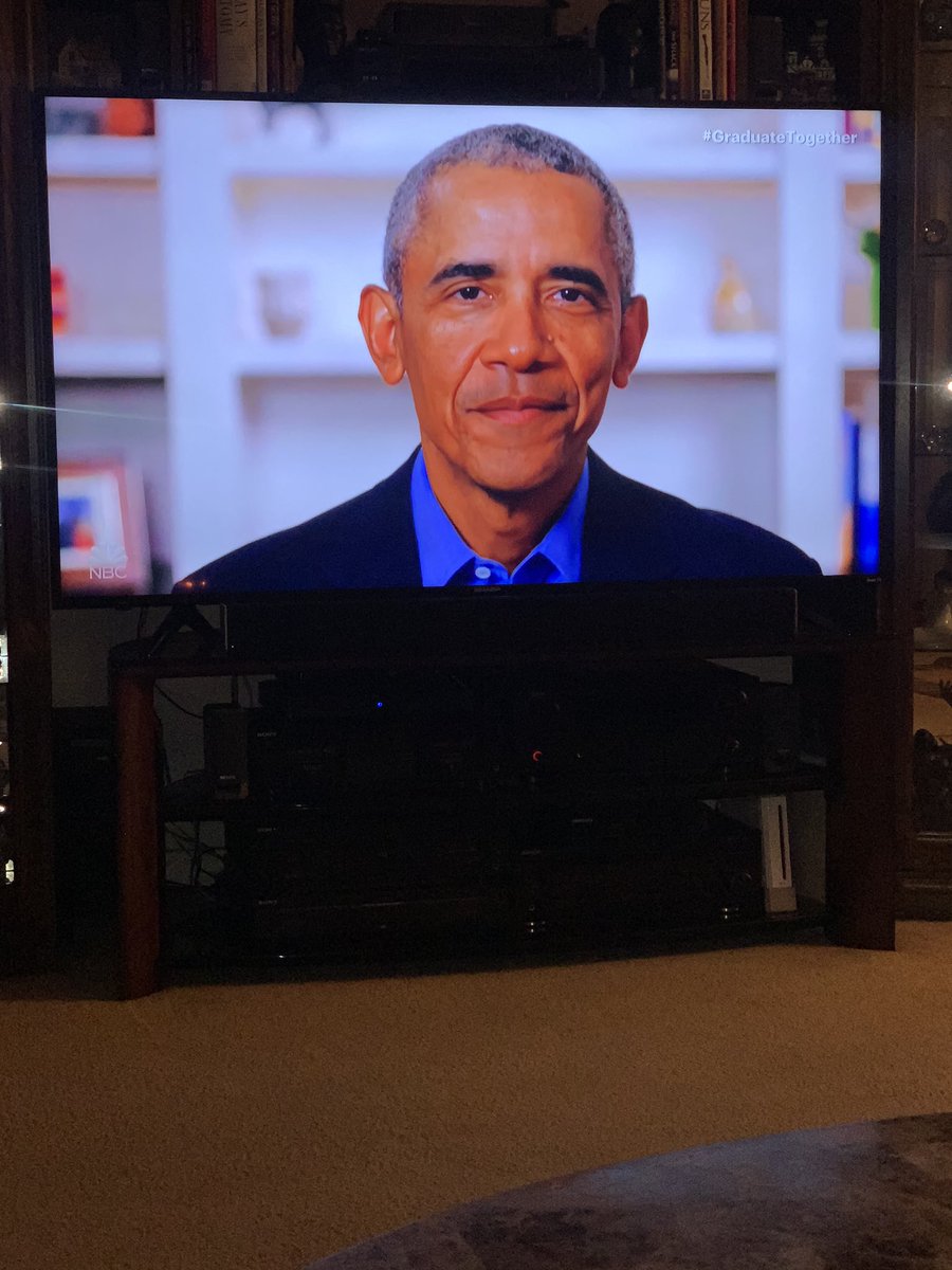 Pretdva's tweet photo. Thank you for being such an inspiration not just to the class of 2020,  but EVERYONE!!  #missyousomuch #PresidentObama! https://t.co/dx4smYdieJ