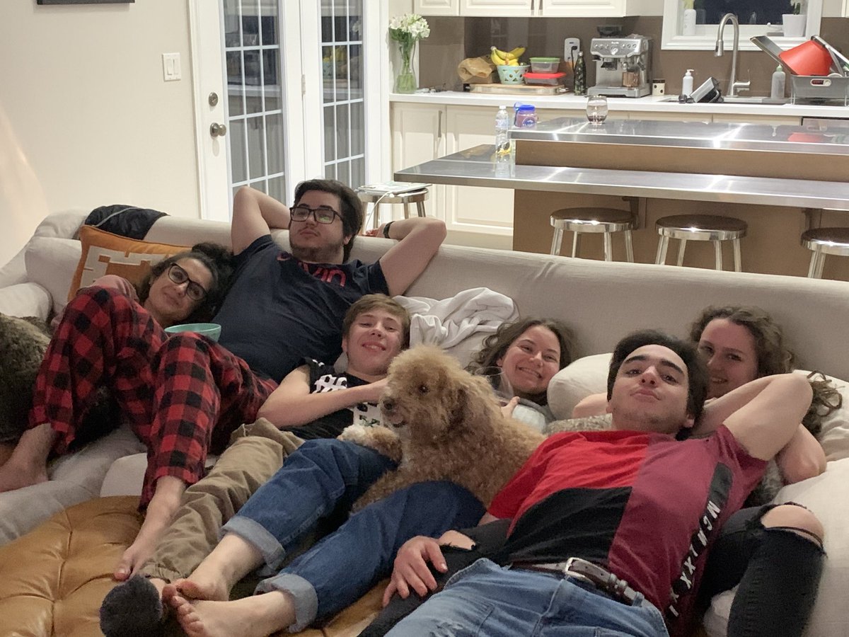 On the bright side...this is happening. #familytime #takethatCOVID