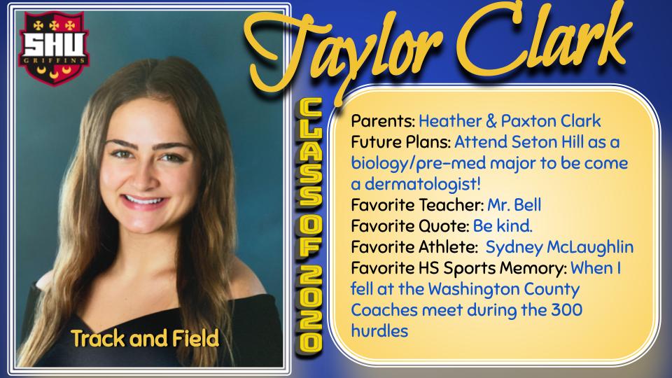 he Canon-McMillan Athletic Department would like to recognize our Senior Athletes from the Class of 2020. Today's Spotlight Athlete is: Taylor Clark!
Go Big Macs! Wishing you the Best!#PIAAtogether #CanonCrazies