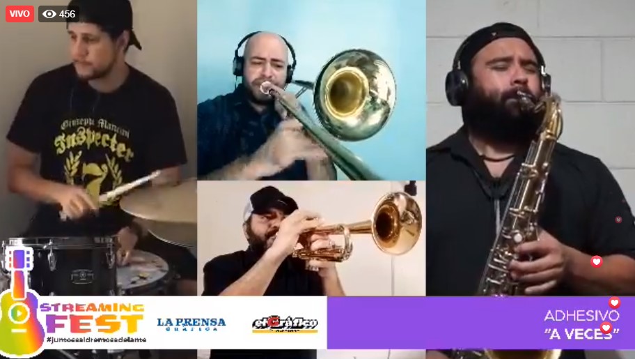 prensagrafica's tweet photo. @CvsOficial @LaCalleSv @LosRedd @Camelosv @SolorzanoMusic Adhesivo se presenta en el #StreamingFest con "A veces". https://t.co/LkrRiEoOau https://t.co/GJAHhMSRfO