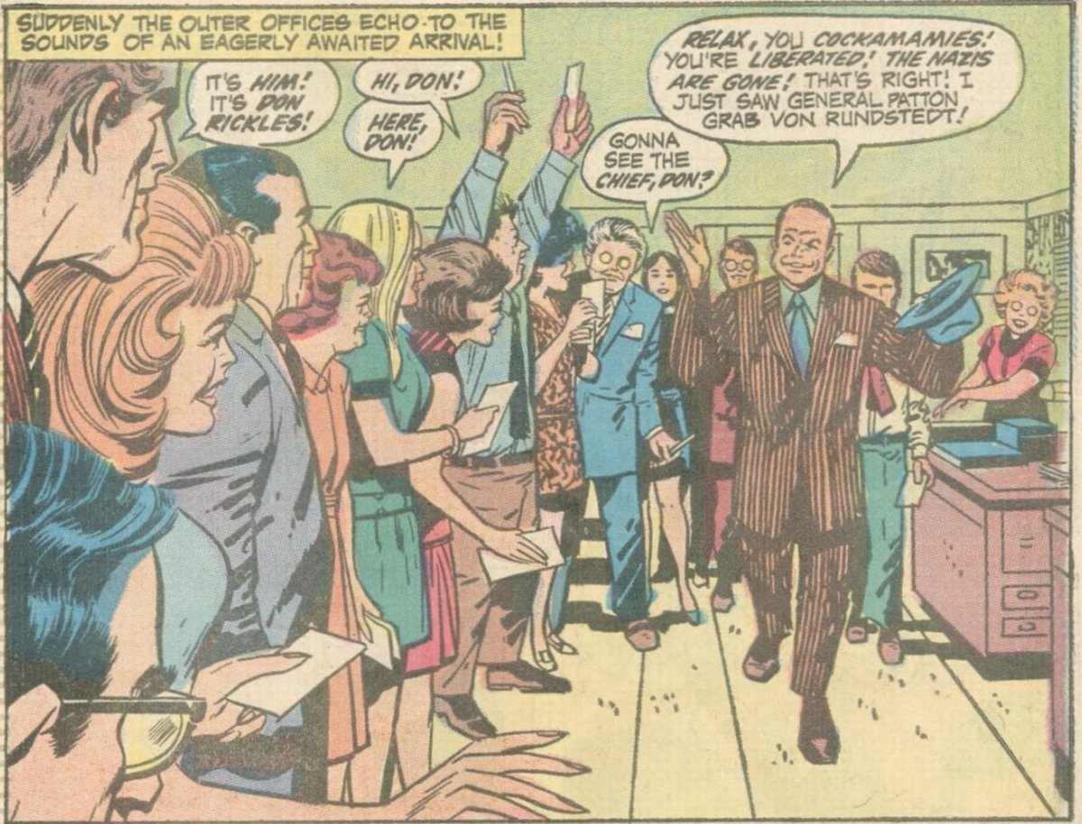 Agter meeting Goody Rickles, the real Don Rickles shows up soon after. The real Don HATED this whole comic event, thinking he was just gonna appear in one panel and not seeing his presence in a great cosmic epic as a compliment. He thought they were exploiting him to sell comics.