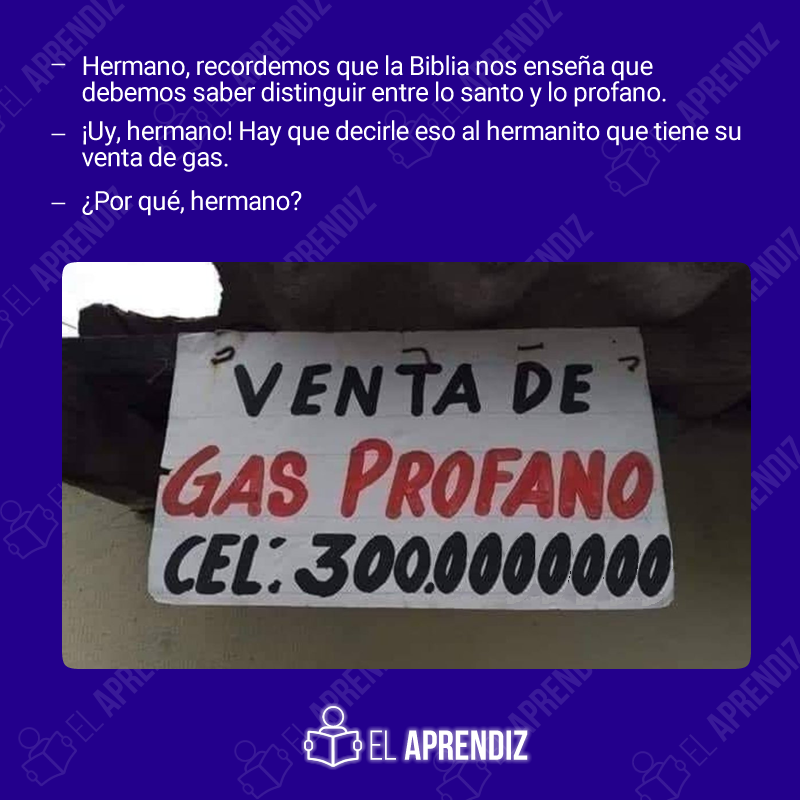 AprendizBiblico's tweet photo. #Memesterio | ¡Alguien que le diga al hermano que ese gas no es del agrado de Dios! https://t.co/6LeBnIT62U