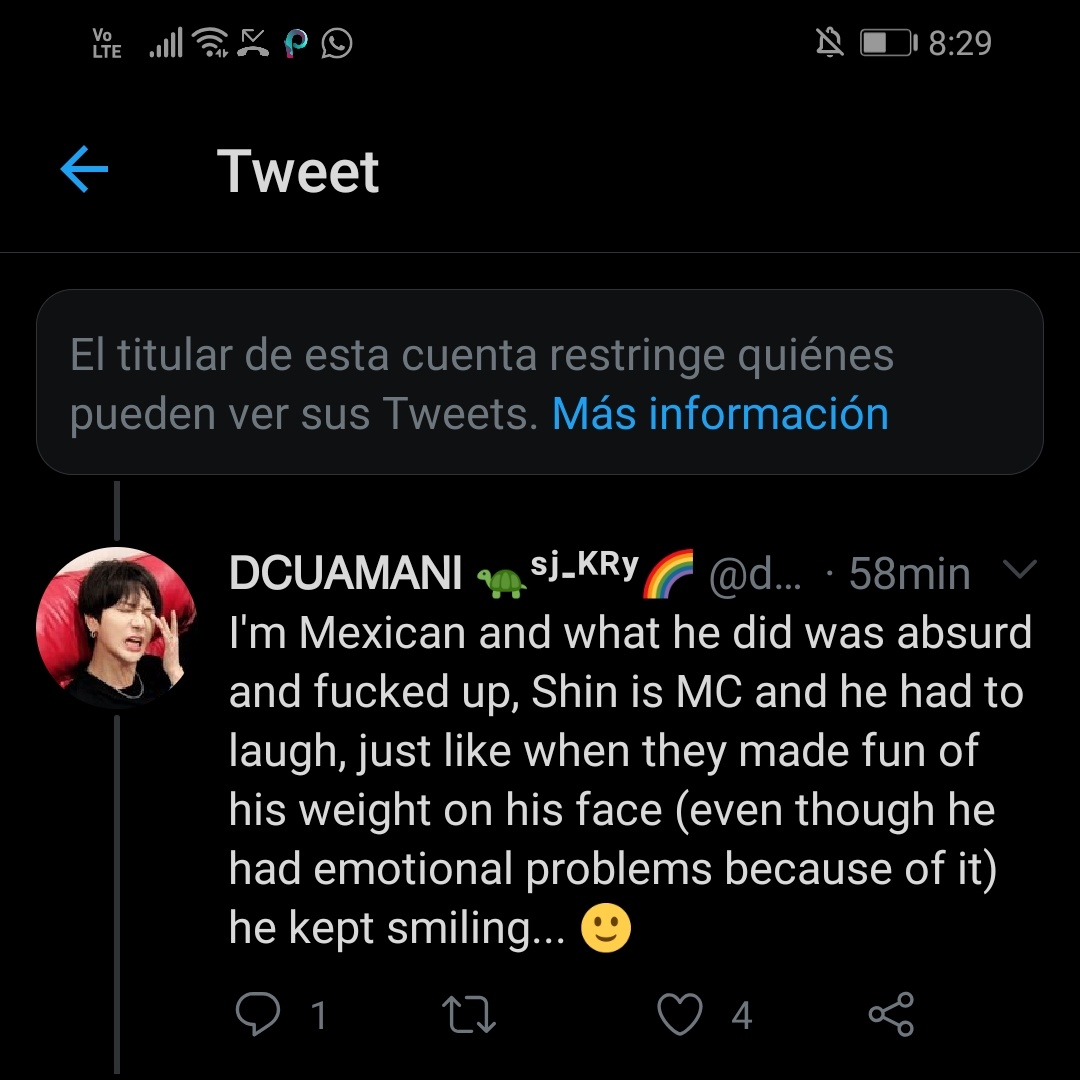 Daniela38230342's tweet photo. @xiaovrse I am Mexican and you blocked me because I gave you arguments to stop harassing Shindong who was only a MC, thanks friend, your hypocrisy came to Puebla ✨ 🇲🇽

I was never grocery, I answered you properly, I just told the truth https://t.co/WRFKq2HOK4