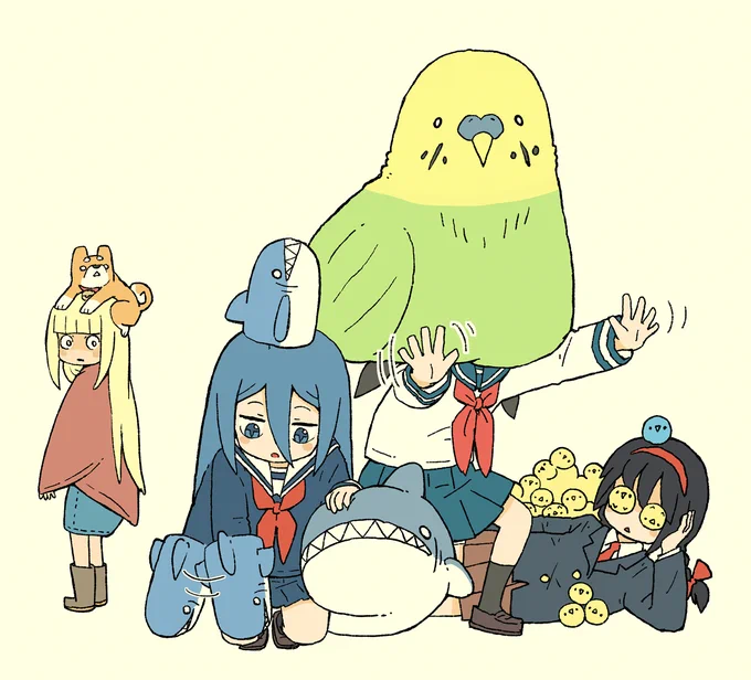 三日前からサメパペットと
インコのピーちゃんと
ヒヨコが行方不明 