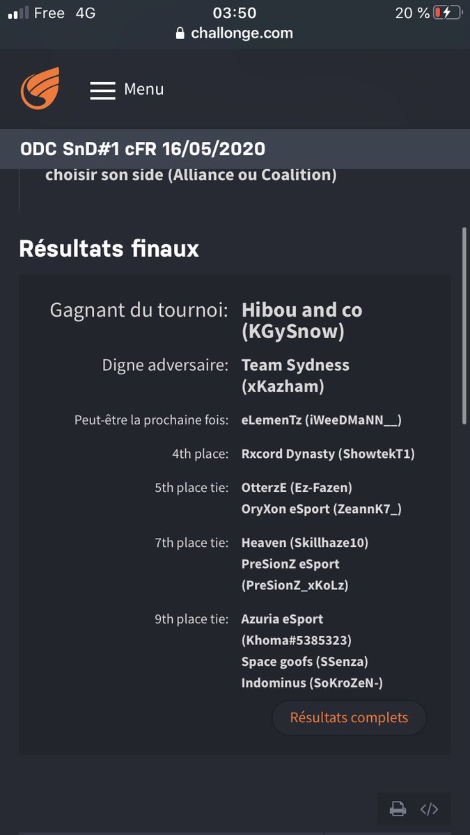 RehvoCK's tweet photo. ODC win avec mes gars! Merci à vous pour l’organisation c’était nickel 👏 @CommunauteFR @cFReSport https://t.co/dWoyZFtqUZ