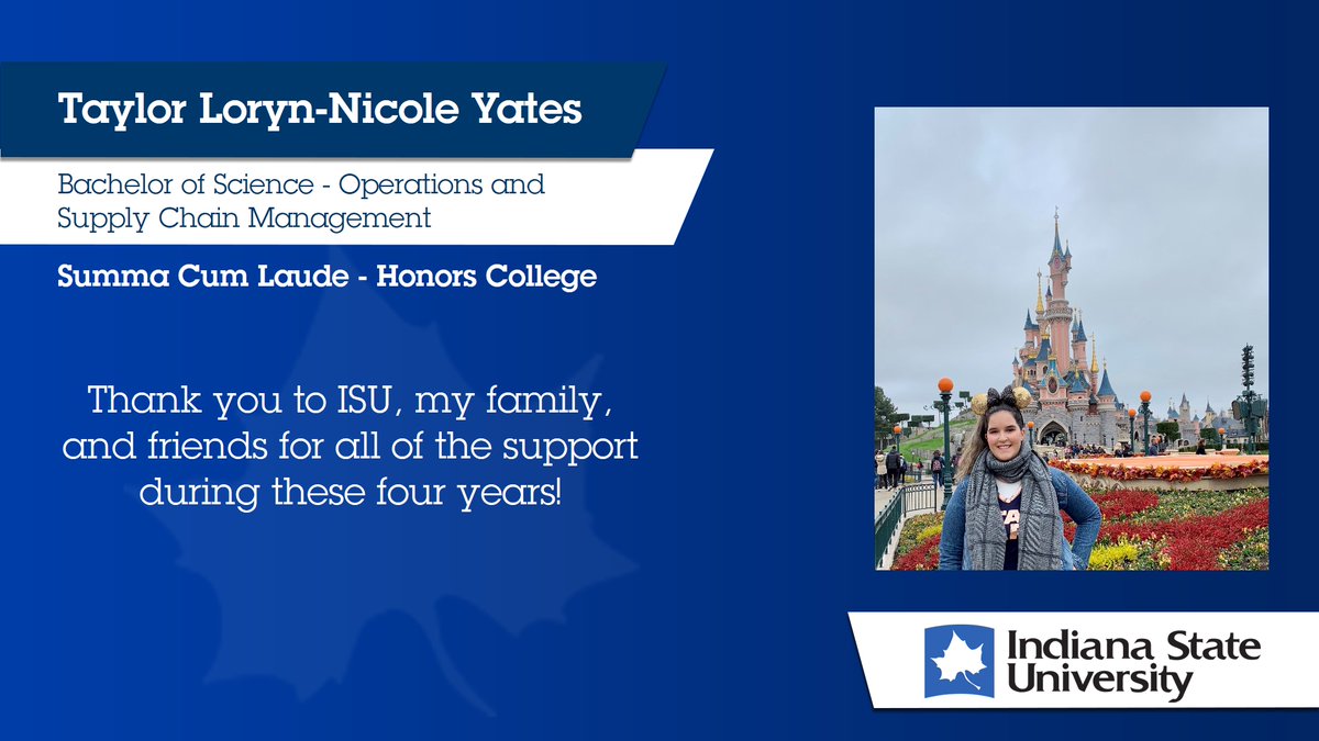 ItsJenKeller's tweet photo. @IndStateSCOB Congrats to Taylor!  Looking forward to seeing what comes next for you! #State2020Grad #StateAlum https://t.co/D7vPrEA19j