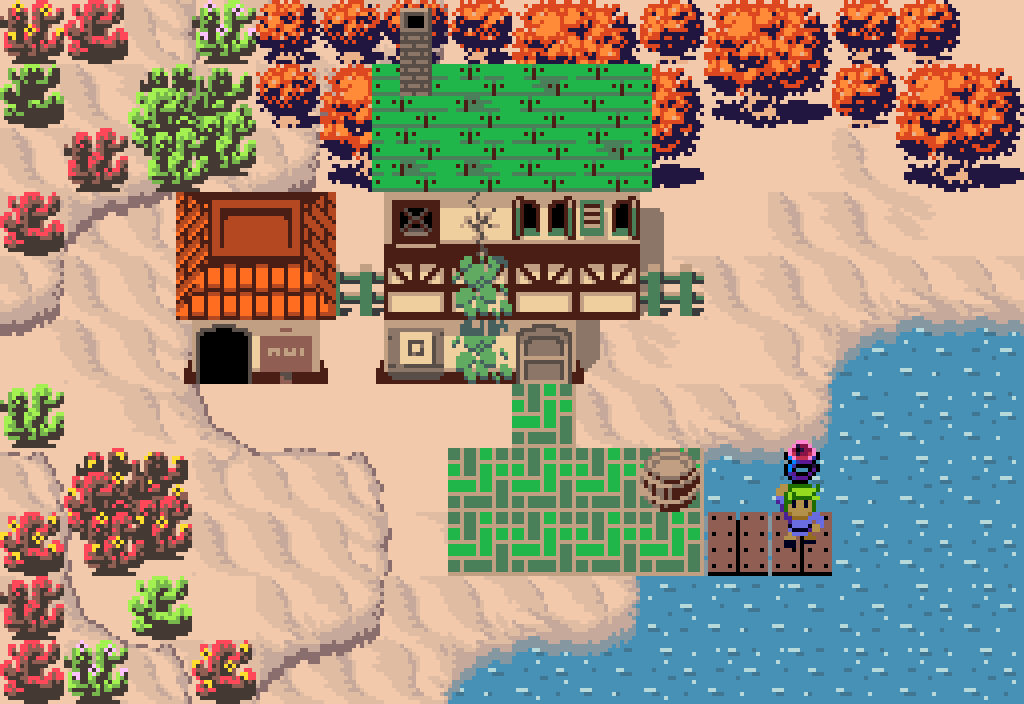 LUNARSIGNALS's tweet photo. Reworking the town and desert tilesets for #NotZelda

#pixelart #zelda #tiled https://t.co/f3TUohEqFK