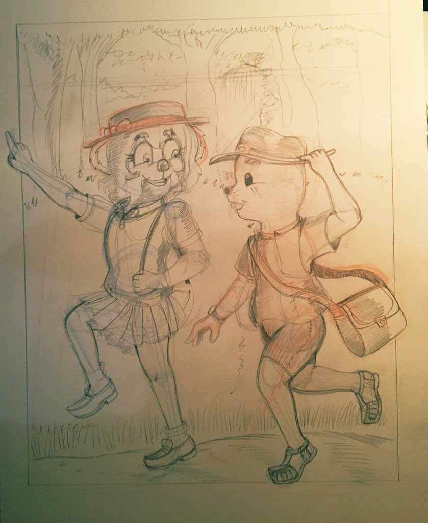 TazHassiotis's tweet photo. Last night I tried to catch on some art.
And here is a sketch related to my and @bunnyfriend_mx ‘s project @WilsonDiary https://t.co/hsl7azbqeX
