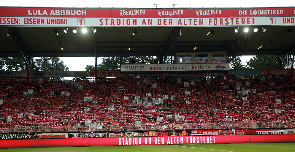 E – Endlich dabei (Finally there!): Many fans weren't with us to see our first game in the Bundesliga. So, as a tribute, fans could bring relatives/friends who had passed away to the game against Leipzig. The official attendance was increased by 455.  #fcunion