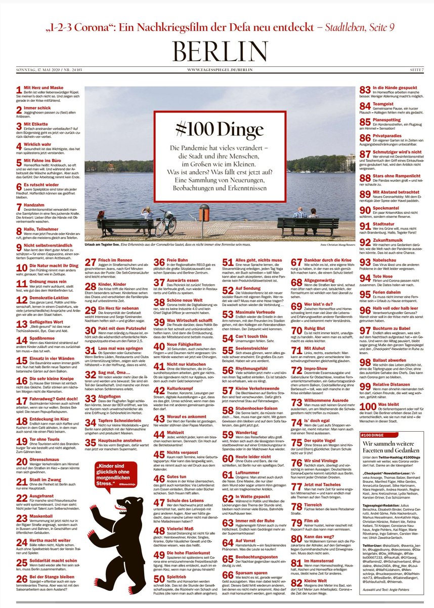 ichgruessesie's tweet photo. "Bleib gesund!" ist das neue Tschüssikowski. Und sonst so?
#100Dinge, die Corona in Berlin verändert hat - heute im @Tagesspiegel https://t.co/hGhEcFBGxN