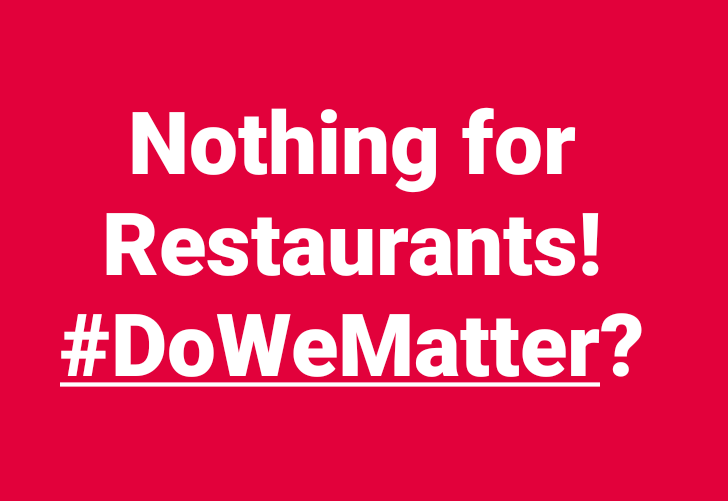 Anurag Katriar (@kingkatriar) on Twitter photo Respected PM <a href="/narendramodi/">Narendra Modi</a> sir, the restaurants industry and millions of its workers have reached a SAD CONCLUSION today that we don't matter for your Govt; we were not even worth a mention!
We had much better expectations sir!
#Disappointed #Sad #FeelLeftOut Respected PM <a href="/narendramodi/">Narendra Modi</a> sir, the restaurants industry and millions of its workers have reached a SAD CONCLUSION today that we don't matter for your Govt; we were not even worth a mention!
We had much better expectations sir!
#Disappointed #Sad #FeelLeftOut