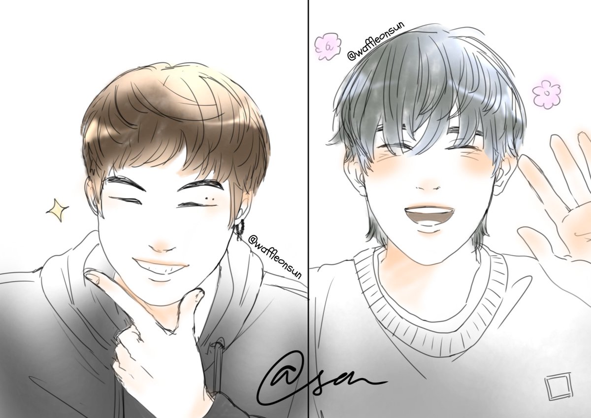I intended to joke by exchanging their hairs, NOW I GOT KARMA

#JJP #JB #Jinyoung #GOT7