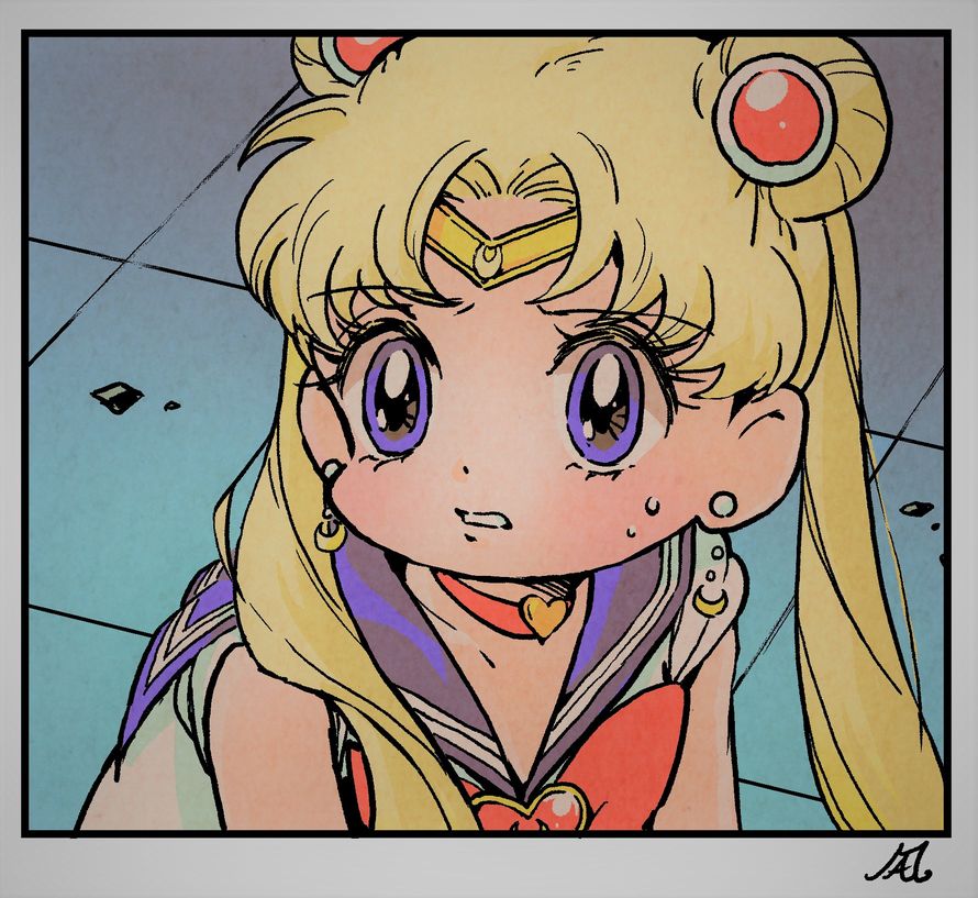 #sailormoonredraw
流行りのセーラームーンを自分の絵柄で描くやつやってみた。
元絵が綺麗やね。 